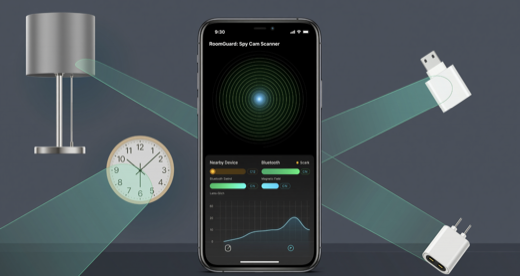 RoomGuard search and scanner product artwork.