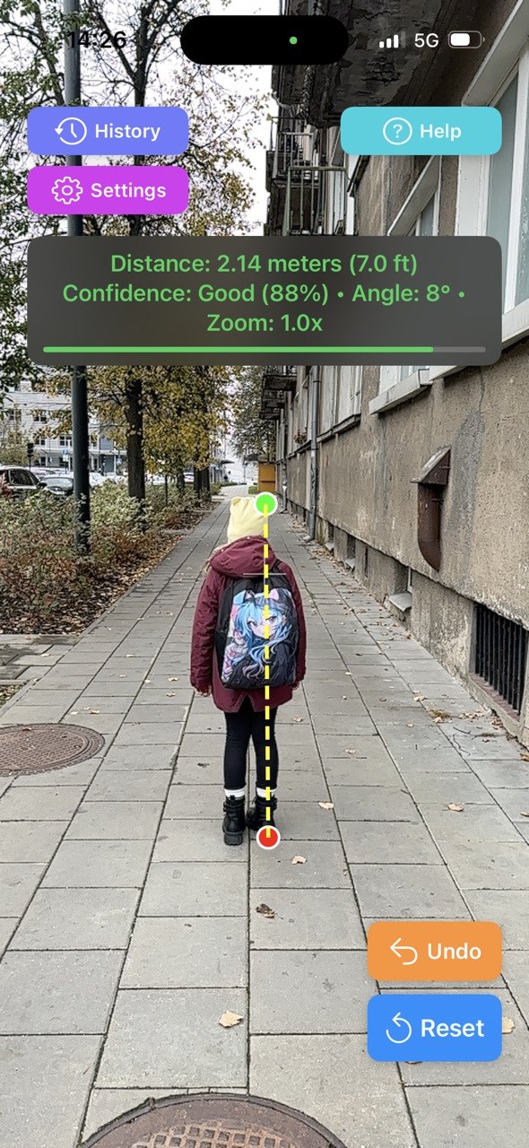 TargetLock target height selection screen.