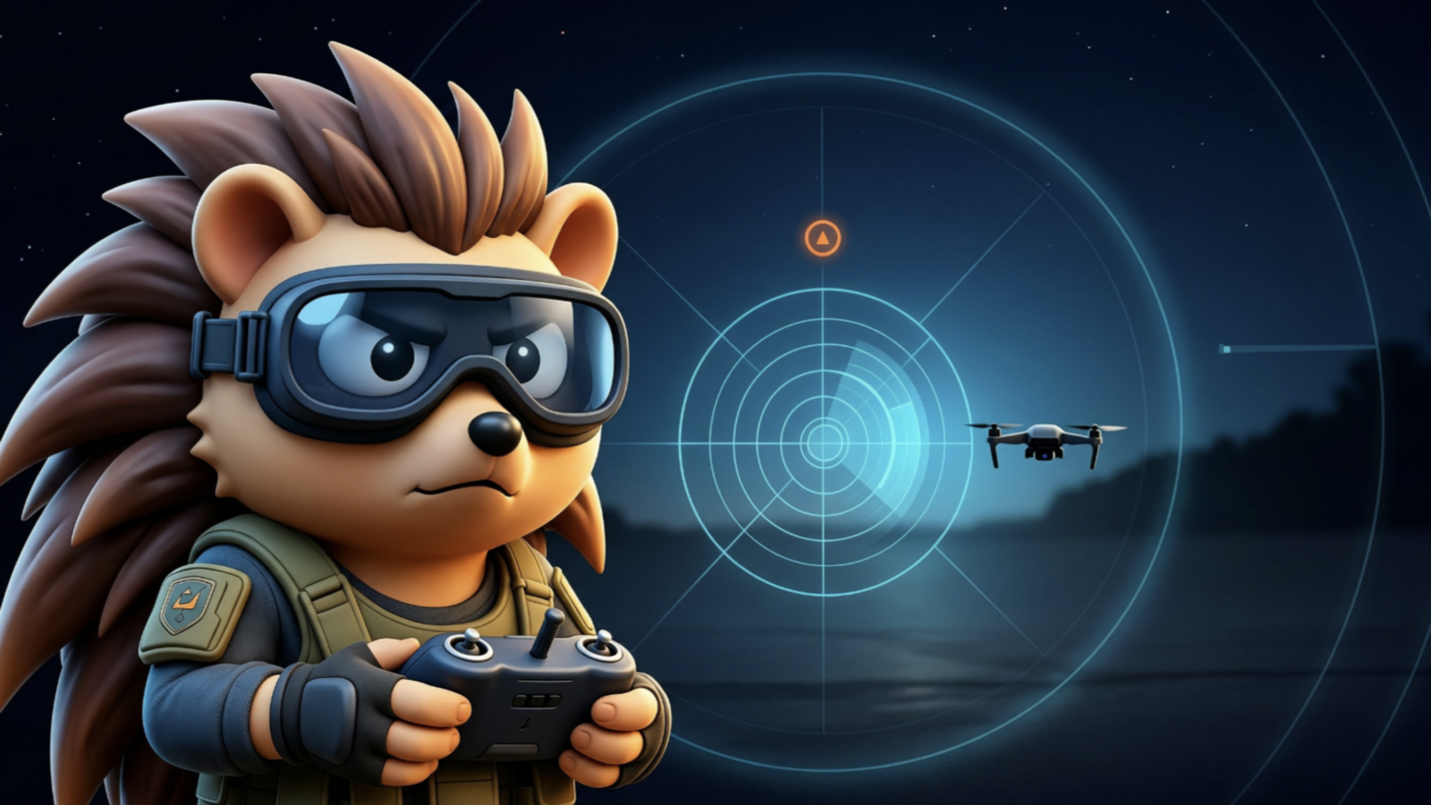 Vozhyk header artwork for the drone awareness app.